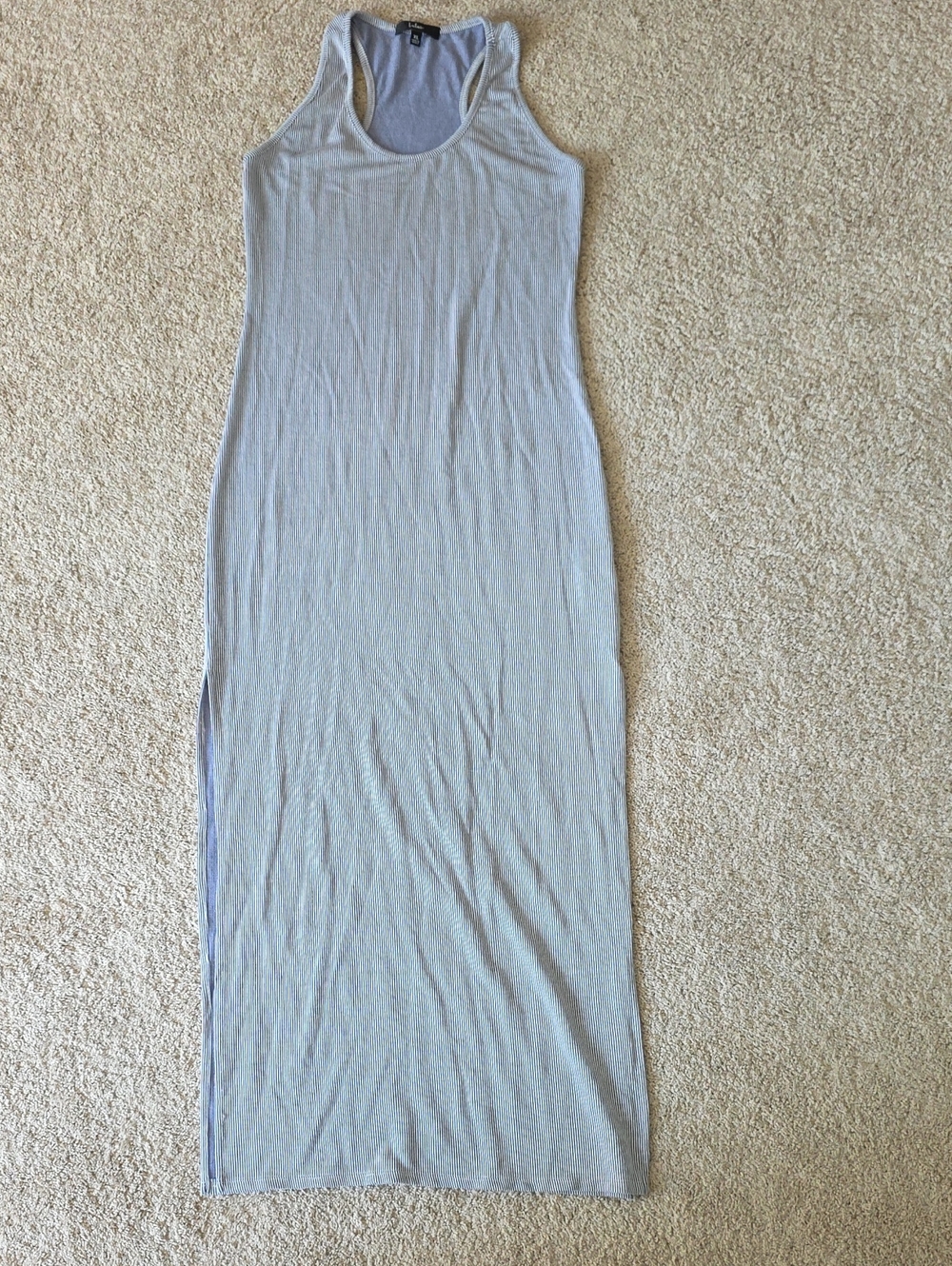 Ribbed Stripe Maxi Dress